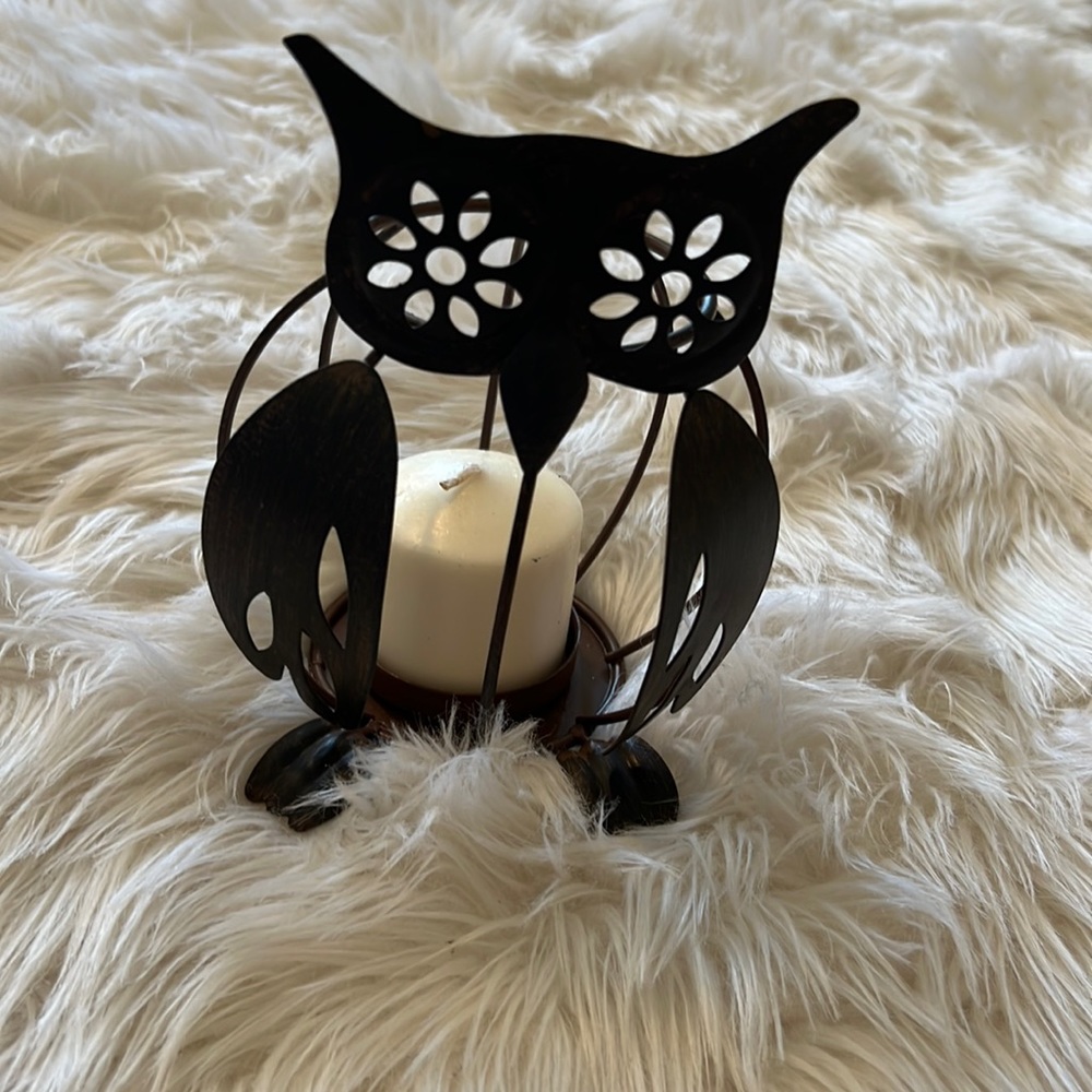 Owl candle votive